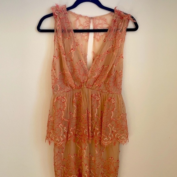 Alice Mccall Celemtine Lace Peplum Tiered Gown Pink 4 - Picture 7 of 14